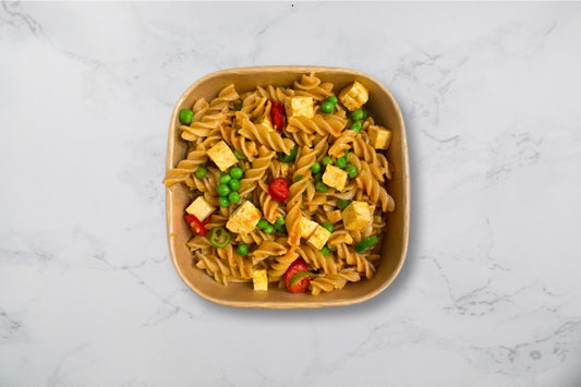 Wholemeal pasta prawns